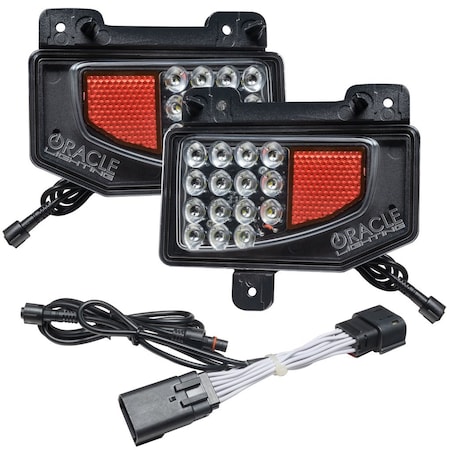 Oracle Lighting Bumper Mount Set Of 2 Clear Bulb Black Housing 1500 Lumens With Plug And Play Wiring Harness 5881-504